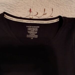 Lucky Brand Black Long Sleeve Tee